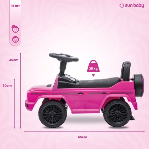 Jeździk pchacz chodzik dla dzieci Mercedes Benz G Klasa różowy