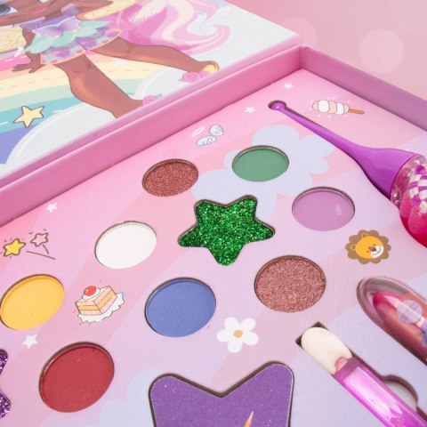 Zestaw do makijażu tworzenie biżuterii Paletka Cienie Szminka Naklejki na paznokcie Biżuteria Make Up