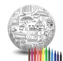 Piłka Balonowa do kolorowania seria miasta KATOWICE 30 cm