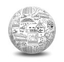 Piłka Balonowa do kolorowania seria miasta KATOWICE 30 cm