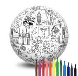 Piłka Balonowa do kolorowania seria miasta TRÓJMIASTO 30 cm