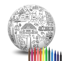 Piłka Balonowa do kolorowania seria miasta WROCŁAW 30 cm