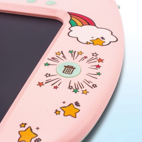 Tablica do rysowania Czytnik kart do nauki języka angielskiego 112 kart dwustronnych Sun Baby różowy