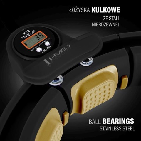 HMS HHM13 NEW HULA HOP BLACK/GOLD Z MAGNESAMI I OBCIĄŻNIKIEM + LICZNIK HMS