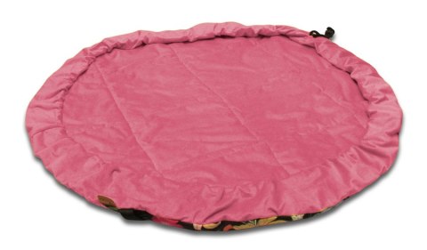 Worek mięciutka mata na zabawki 3w1 wzór KWIATY - ZIELONY