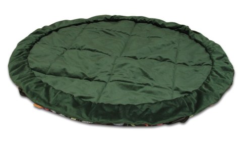 Worek mięciutka mata na zabawki 3w1 wzór KWIATY - ZIELONY