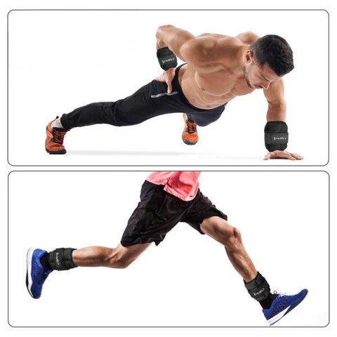 HMS ONK01 OBCIĄŻNIKI NA KOSTKI I NADGARSTKI REGULOWANE 2 x 0.5KG HMS