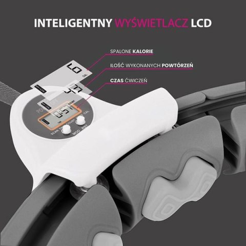 HMS ZESTAW HULA HOP HHW06 BLACK Z PIŁKĄ GRAWITACYJNĄ I LICZNIKIEM HMS + PAS BR163 RED