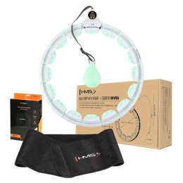 HMS ZESTAW HULA HOP HHW06 GREEN Z PIŁKĄ GRAWITACYJNĄ I LICZNIKIEM HMS + PAS BR163 BLACK