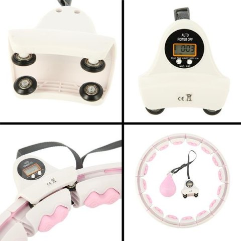 HMS ZESTAW HULA HOP HHW06 PINK Z PIŁKĄ GRAWITACYJNĄ I LICZNIKIEM HMS + PAS BR163 BLACK