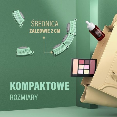 HMS ZESTAW HULA HOP MAGNETYCZNY GREEN HHM14 Z LICZNIKIEM HMS + PAS WYSZCZUPLAJĄCY BR163 BLACK