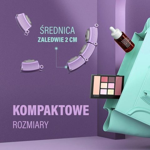 HMS ZESTAW HULA HOP MAGNETYCZNY VIOLET HHM14 Z LICZNIKIEM HMS + PAS WYSZCZUPLAJĄCY BR163 BLACK