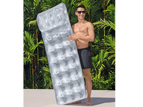 Bestway Dmuchany materac plażowy z zagłówkiem METAL 188x71cm 43024