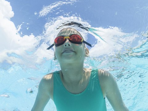 Bestway Okularki do pływania CZERWONE 7+ 21005