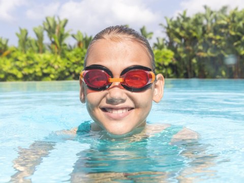 Bestway Okularki do pływania CZERWONE 7+ 21005