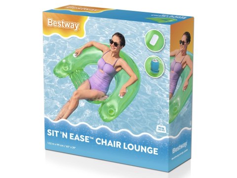 Bestway wygodny Dmuchany Fotel do pływania z uchwytami 152 x 99 cm 43118