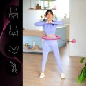 ONE FITNESS ZESTAW HULA HOP OHA02 PINK Z WYPUSTKAMI I OBCIĄŻNIKIEM ONE FITNESS + PAS BR160