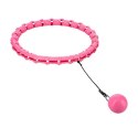ONE FITNESS ZESTAW HULA HOP OHA02 PINK Z WYPUSTKAMI I OBCIĄŻNIKIEM ONE FITNESS + PAS BR160