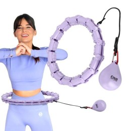 ONE FITNESS ZESTAW HULA HOP OHA02 VIOLET Z WYPUSTKAMI I OBCIĄŻNIKIEM ONE FITNESS + PAS BR160
