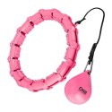 ONE FITNESS ZESTAW HULA HOP OHA02 PINK Z WYPUSTKAMI I OBCIĄŻNIKIEM ONE FITNESS + PAS BR160