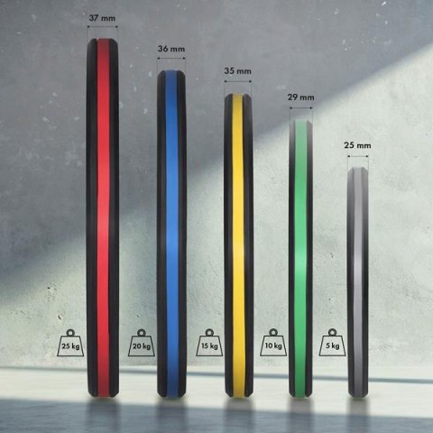 HMS TOG05 2 x 5 KG TALERZ OLIMPIJSKI OGUMOWANY 2 x 5 KG HMS