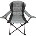 KRZESŁO TURYSTYCZNE SKŁADANE LUX 60X60X105CM SZARO-CZARNE