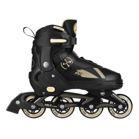 NILS EXTREME NH382 ŁYŻWOROLKI 2W1 ENZO BEŻOWE ROZM. S(32-35) Z WYM. PŁOZĄ HOKEJOWĄ NILS EXTREME