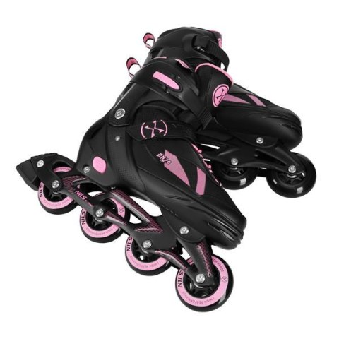 NILS EXTREME NH382 ŁYŻWOROLKI 2W1 ENZO RÓŻOWE ROZM. XS(28-31) Z WYM. PŁOZĄ HOKEJOWĄ NILS EXTREME