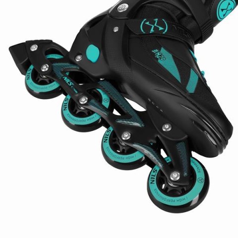 NILS EXTREME NH382 ŁYŻWOROLKI 2W1 ENZO TURKUSOWE ROZM. S(32-35) Z WYM. PŁOZĄ HOKEJOWĄ NILS EXTREME