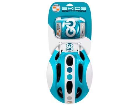 Regulowany zestaw ochronny dla dzieci Kask + ochraniacze NIEBIESKI SP0857