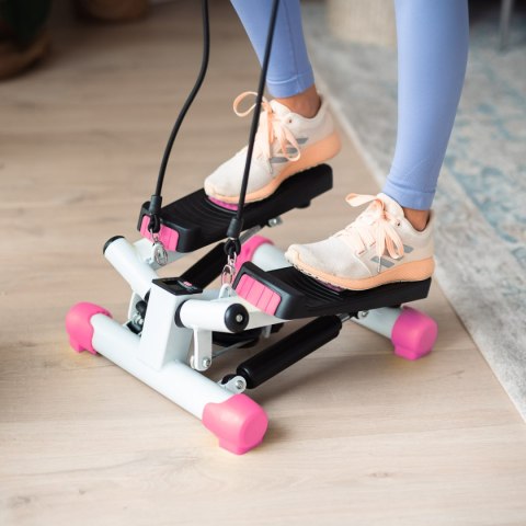 HMS S3033 RÓŻOWY STEPPER SKOŚNY Z LINKAMI HMS