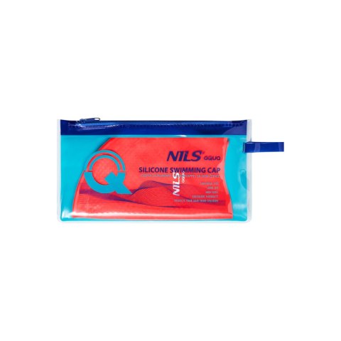 NILS AQUA NQC JEDNOKOLOROWY CZERWONY CZEPEK SILIKONOWY DOTS NILS AQUA