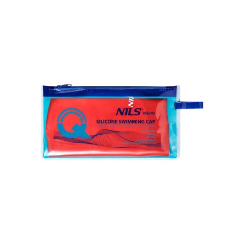 NILS AQUA NQC JEDNOKOLOROWY CZERWONY CZEPEK SILIKONOWY DOTS NILS AQUA