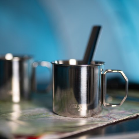 NILS CAMP NC1762 ZESTAW CZTERECH KUBKÓW ZE STALI NIERDZEWNEJ NILS CAMP