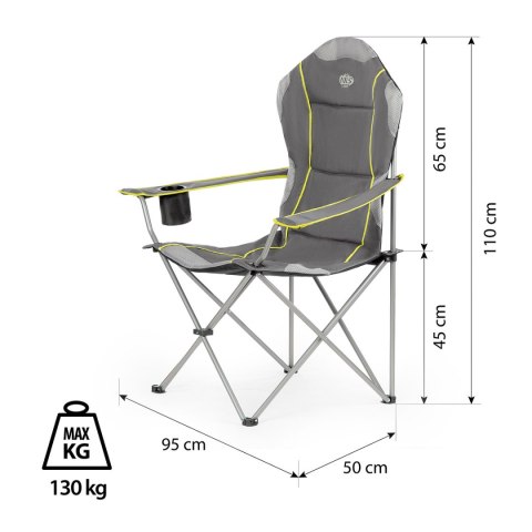 NILS CAMP NC3080 SZARY KRZESŁO TURYSTYCZNE NILS CAMP