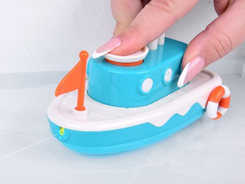 Statek do kąpieli dla dzieci pływający nakręcany chlapie wodą ZA5603