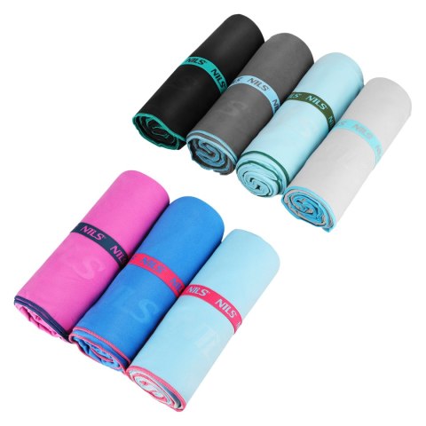 NILS NCR13 CZARNY RĘCZNIK Z MIKROFIBRY 200X90 cm NILS