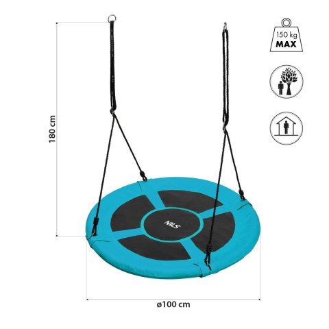 NILS NB5031 BOCIANIE GNIAZDO HUŚTAWKA TURKUS ŚR.100 CM NILS