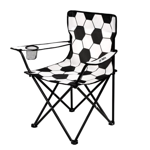NILS CAMP NC3303 KRZESŁO SKŁADANE BIAŁO-CZARNE NILS