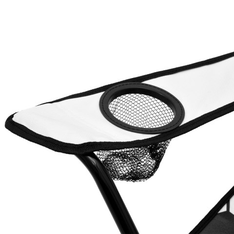 NILS CAMP NC3303 KRZESŁO SKŁADANE BIAŁO-CZARNE NILS