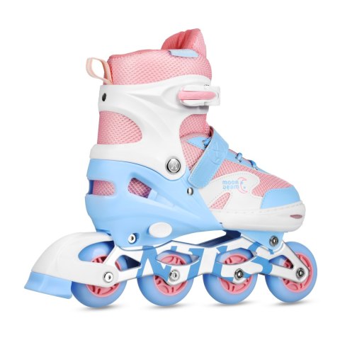 NILS EXTREME NA0189 ZESTAW LED ŁYŻWOROLKI OCHRANIACZE MOONBEAM BIAŁE ROZM. L(39-42) NILS EXTREME