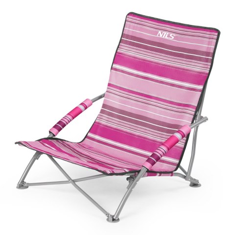 NILS CAMP NC3035 KRZESŁO PLAŻOWE RÓŻOWE NILS