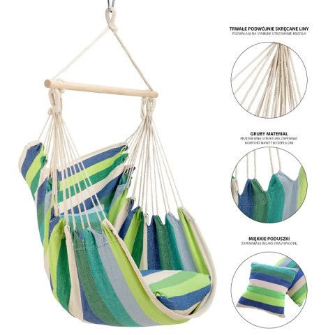 NILS NC3107 ZIELONY KRZESŁO BRAZYLIJSKIE NILS CAMP