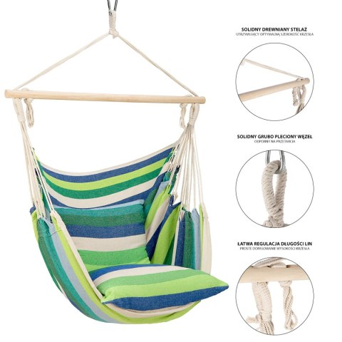 NILS NC3107 ZIELONY KRZESŁO BRAZYLIJSKIE NILS CAMP