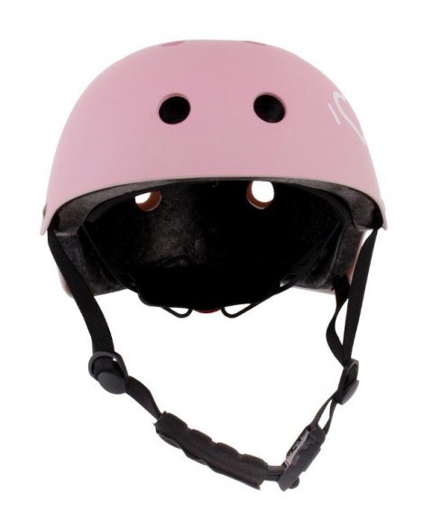 Kask M dla dzieci 3-7 lat HEART BIKE z lampką LED różowy