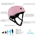 Kask M dla dzieci 3-7 lat HEART BIKE z lampką LED różowy