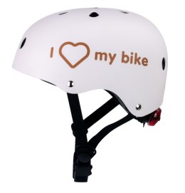 Kask M dla dzieci 3-7 lat - SUN BABY z lampką LED biały