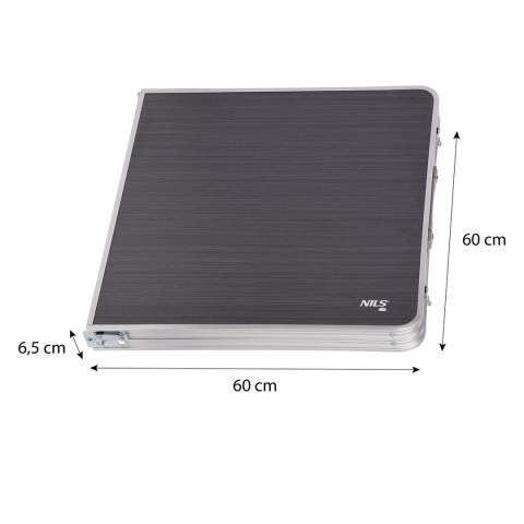 NILS CAMP NC1633 STÓŁ I KRZESŁA ZESTAW CIEMNOSZARY NILS CAMP