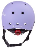 Kask rowerowy dla dzieci perfect fit FLOWER BIKE - Love 2 RIDE, rozm. S, 50-54 cm z lampką LED i klipsem magnetycznym Lawendowy