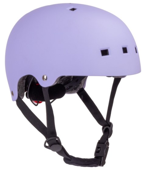 Kask rowerowy dla dzieci perfect fit FLOWER BIKE - Love 2 RIDE, rozm. S, 50-54 cm z lampką LED i klipsem magnetycznym Lawendowy